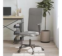LoogCape Sedia da ufficio regolabile in altezza, in tessuto grigio scuro, con braccioli, schienale, supporto lombare e poggiatesta, per lavorare ergonomicamente in casa e nello studio