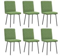 LoogCape Sedie da sala da pranzo, 6 pezzi, in velluto verde chiaro, design moderno, gambe in metallo resistente, comoda imbottitura, ideale per sala da pranzo, soggiorno, cucina, alta capacità