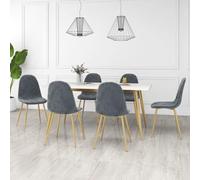 LoogCape Sedie da sala da pranzo, 6 pezzi, in velluto verde scuro, moderne, con gambe dorate, comoda sedia da pranzo per soggiorno, morbida sedia imbottita