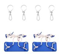 LoogCape Sedile a dondolo con corde, 2 pezzi, blu, 38 x 16 cm, in polietilene, resistente, accessorio per bambini dai 3 anni in su, adatto per torre da gioco, torre da arrampicata, casetta degli