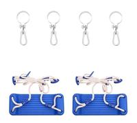 LoogCape Seggiolini a dondolo con corde, 2 pezzi, blu, 38 x 16 cm, per torre da gioco, accessori per bambini, con corde regolabili, per giardino, parco giochi, adatto a partire dai 3 anni, massimo 50