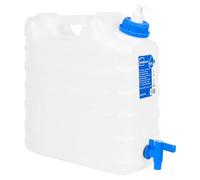 LoogCape Serbatoio dell'acqua con rubinetto e dispenser di sapone, 15 l, in plastica, impilabile, portatile, con dispenser di sapone integrato, ideale per esterni, campeggio, giardino, garage, sala