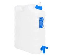 LoogCape Serbatoio dell'acqua con rubinetto e dispenser di sapone, 20 l, in plastica, impilabile, per campeggio, giardino, officina, garage, sala hobby, emergenza, sistema di organizzazione