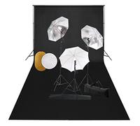 LoogCape Set da studio fotografico con luci, ombrelli, sfondo, riflettore per fotografia in studio e ritratti, registrazione video, home studio, vlogging, streaming, illuminazione dimmerabile