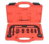 LoogCape Set di 10 tendimolle per valvole con adattatore, prolunga, asta di compressione e valigetta per auto, moto, officina, riparazione, manutenzione, montaggio e meccanica