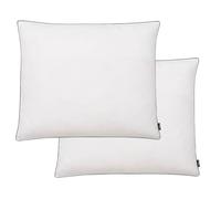 LoogCape Set di 2 cuscini da 70 x 60 cm, con imbottitura in piuma e piuma, traspiranti e lavabili, per un sonno riposante in camera da letto, hotel, campeggio, viaggi, per collo, schiena e pancia