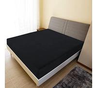 LoogCape Set di 2 lenzuoli con angoli elasticizzati in jersey, 160 x 200 cm, in cotone, traspirante, delicato sulla pelle, durevole, adatto per letto matrimoniale e letto ad acqua