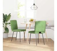LoogCape Set di 2 sedie da pranzo in velluto verde chiaro, 45 x 54 x 83 cm, gambe in metallo, struttura in legno, design moderno per cucina e soggiorno, comode sedie da pranzo