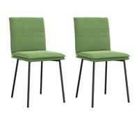 LoogCape Set di 2 sedie da pranzo in velluto verde chiaro, design ergonomico, robusto telaio in metallo, comoda seduta moderna, per cucina e soggiorno, 45 x 54 x 83 cm
