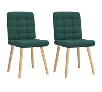 LoogCape Set di 2 sedie da sala da pranzo, in tessuto verde scuro, moderne, gambe in metallo, robusta struttura in legno, comoda esperienza di seduta, per sala da pranzo e soggiorno