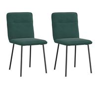LoogCape Set di 2 sedie da sala da pranzo, in velluto verde scuro, in metallo e legno, 45 x 54 x 83 cm, moderna e confortevole, portata massima 110 kg