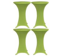 LoogCape Set di 4 copritavola elasticizzati, 70 cm, colore verde, per tavoli da festa, adatti per tutti i tavoli comuni, lavabili a 40 °C, antiscivolo, impermeabili, per feste e celebrazioni