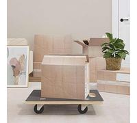 LoogCape Set di 6 carrelli di trasporto grigi in compensato con ruote robuste, ideali per industria, magazzino, officina, spedizione e logistica, portata fino a 250 kg, mobile, durevole, antiscivolo