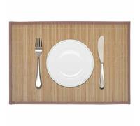 LoogCape Set di 6 tovagliette in bambù, 30 x 45 cm, marrone, antiscivolo, resistenti al calore, impermeabili, antimacchia, facili da pulire, per tavolo da pranzo, tavolo da cucina, tavolo da giardino