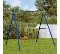LoogCape Set di altalena con corda da arrampicata e sedile regolabile per bambini, giardino, parco giochi all'aperto, robusto telaio in metallo, per bambini e bambini da 3 a 10 anni