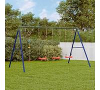 LoogCape Set di altalena con struttura da arrampicata, 3 posti a dondolo, corda da arrampicata, robusta struttura in metallo, per bambini da 3 anni in su, accessori inclusi, struttura stabile
