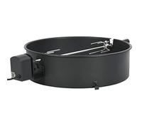 LoogCape Set di anelli per girarrosto da 57 cm, nero, per barbecue a carbonella, affumicatore, arrostire, pollo, tacchino, durevole, in acciaio inox smaltato, motore da 220 V, adatto per grigliate in