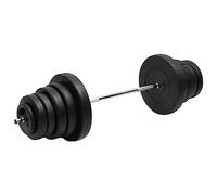 LoogCape Set di manubri lunghi con pesi da 90 kg, barra in acciaio cromato, accessorio versatile per allenamento muscolare, palestra, regolabile, antiscivolo, robusto, dischi inclusi