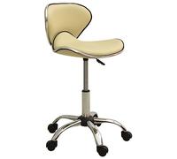LoogCape Sgabello da parrucchiere a rotelle in ecopelle, regolabile in altezza, girevole, con 5 ruote, sedia ergonomica per parrucchieri professionali, cosmetici, barbiere, styling, cura e cura