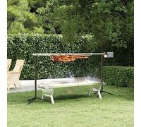 LoogCape Spiedo automatico in acciaio inox con motore elettrico, 150 x 46,5 x 82,5 cm, per balcone, terrazza, esterni, campeggio, barbecue, carne e verdure