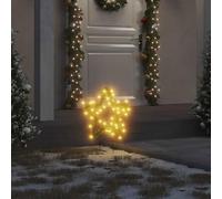 LoogCape Stelle di Natale con picchetti, 3 pezzi, 50 LED, 29 cm, bianco caldo, impermeabili, per interni ed esterni, giardino, balcone, terrazza, decorazione natalizia con 8 effetti di luce