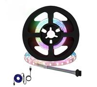 LoogCape Striscia LED 2 pezzi, nero trasparente, 450 mm, alimentazione USB, per interni, flessibile, dimmerabile, cambia colore, design moderno