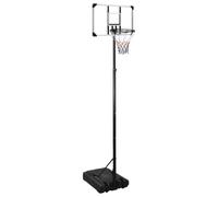 LoogCape Supporto da basket regolabile in altezza in policarbonato, 280-350 cm, base mobile con ruote, pannello posteriore resistente alle intemperie, robusto bersaglio, adatto per interni ed esterni