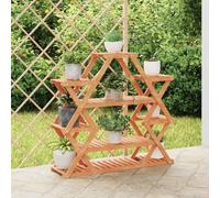 LoogCape Supporto per fiori in legno massiccio, 110 x 25 x 105 cm, con supporto da parete per piante, decorazione ed erbe, scaffale resistente alle intemperie per balcone, terrazza, soggiorno o