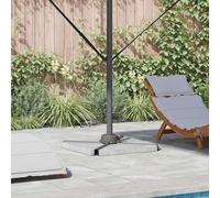 LoogCape Supporto per ombrellone argentato, 23 x 14 x 6 cm, con robusta base in acciaio, per giardino, terrazza, balcone, spiaggia, campeggio, difficile da riempire, arrotolabile, pieghevole