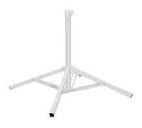 LoogCape Supporto per ombrellone in acciaio bianco per palo da 25-32 mm, supporto da pavimento resistente alle intemperie con design a più piedi, base stabile e resistente alla ruggine, per giardino