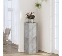 LoogCape Supporto per piante grigio cemento, 33 x 33 x 100 cm, in legno, per interni ed esterni, balcone, terrazza, decorazione stabile, piedistallo per fiori, bonsai, erbe e vasi per cactus