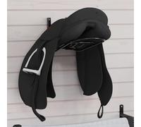 LoogCape Supporto per sella pieghevole, montaggio a parete, in ferro nero, con design robusto, salvaspazio, portatile, adatto per stalle, rimorchi per cavalli, tornei e accessori per equitazione
