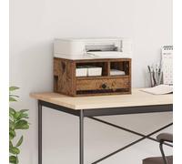 LoogCape Supporto per stampante in legno con cassetto e vano portaoggetti, per ufficio, casa, 40 x 32 x 24 cm, design moderno, durevole, costruzione stabile, ideale per l'organizzazione e la