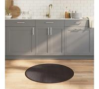 LoogCape Tappeto rotondo da 80 cm, in bambù, con fondo antiscivolo, facile da pulire e robusto, per soggiorno, corridoio, cucina e sala da pranzo, come protezione per il pavimento