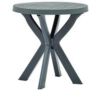 LoogCape Tavolo da bistrò, verde, diametro 70 cm, in plastica, per balcone, terrazza, esterni, resistente alle intemperie, leggero, senza montaggio, per tutti i giorni e mangiare con gli amici