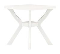 LoogCape Tavolo da bistrot bianco in plastica, 70 x 70 x 72 cm, resistente alle intemperie, facile da pulire, per balcone, terrazza, giardino, come tavolo da giardino, tavolo da terrazza, tavolino da