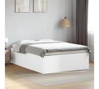 LoogCape Telaio per letto bianco, 120 x 200 cm, in legno, design moderno, mobile per camera da letto, stabile supporto per rete a doghe per un sonno riposante