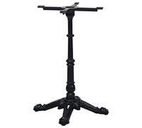 LoogCape Telaio per tavolo da bistrot, nero, in ghisa, 52 x 52 x 72 cm, gambe per mobili, supporto per forcine per capelli, base in acciaio per il fissaggio, accessori fai da te per tavolo da pranzo e