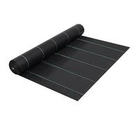 LoogCape Telo di copertura per erbacce nero, 2 x 150 m, in polipropilene, per giardino, pacciamatura, protezione delle radici, permeabile all'acqua, resistente ai raggi UV, per giardino, terrazza