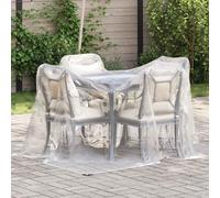 LoogCape Telo protettivo trasparente per piante, 2 x 2 m, in polietilene, resistente alle intemperie, con occhielli in alluminio, bordi in nylon, angoli in plastica, per mobili da giardino, aiuole