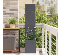 LoogCape Telone frangivista da giardino, antracite, 32 x 150 cm, in robusto acciaio, resistente alle intemperie, decorazione moderna per giardino, terrazza, privacy, elegante, per esterni