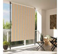 LoogCape Tenda a rullo per esterni, 200 x 270 cm, in tessuto e acciaio, tenda parasole per balcone, terrazzo, giardino, estensibile con manovella, tenda avvolgibile UV per protezione da sguardi