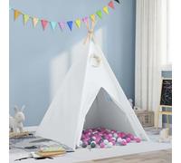 LoogCape Tenda da gioco bianca, 120 x 120 x 150 cm, materiale leggero in tessuto e plastica per interni ed esterni, stabile per bambini, per idee di gioco creative, facile da montare, ideale per la