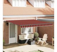 LoogCape Tenda da sole estensibile arancione e marrone, 400 x 300 cm, tessuto resistente allo scolorimento, telaio in alluminio, protezione solare, balcone, terrazza, giardino, impermeabile