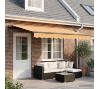 LoogCape Tenda da sole estensibile in tessuto e alluminio, 500 x 350 cm, per balcone, terrazza, giardino, protezione solare, protezione dagli sguardi indiscreti, resistente alle intemperie, raggi UV