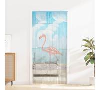 LoogCape Tenda per porta multicolore in bambù, 200 x 100 cm, per interni ed esterni, facile da montare, permeabile all'aria, protezione naturale contro gli insetti, materiale durevole