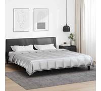 LoogCape Trapunta estiva argento, 240 x 260 cm, in microfibra satinata, leggera, traspirante, lavabile, anallergica, per un sonno confortevole tutto l'anno, nelle calde notti estive