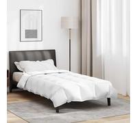 LoogCape Trapunta estiva bianca, 155 x 220 cm, in cotone traspirante, facilmente lavabile, adatta per l'estate e le mezze stagioni, moderna coperta con imbottitura in piume e piumino per una piacevole