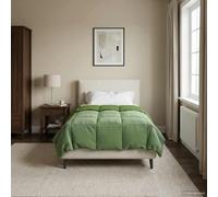 LoogCape Trapunta estiva imbottita, verde, 140 x 200 cm, in microfibra, con design trapuntato, design in tessuto su entrambi i lati, per l'estate e per tutto l'anno, traspirante e lavabile