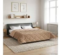 LoogCape Trapunta per tutto l'anno, 220 x 240 cm, con microfibra e pile su entrambi i lati, traspirante, lavabile, per l'inverno e l'estate, morbida